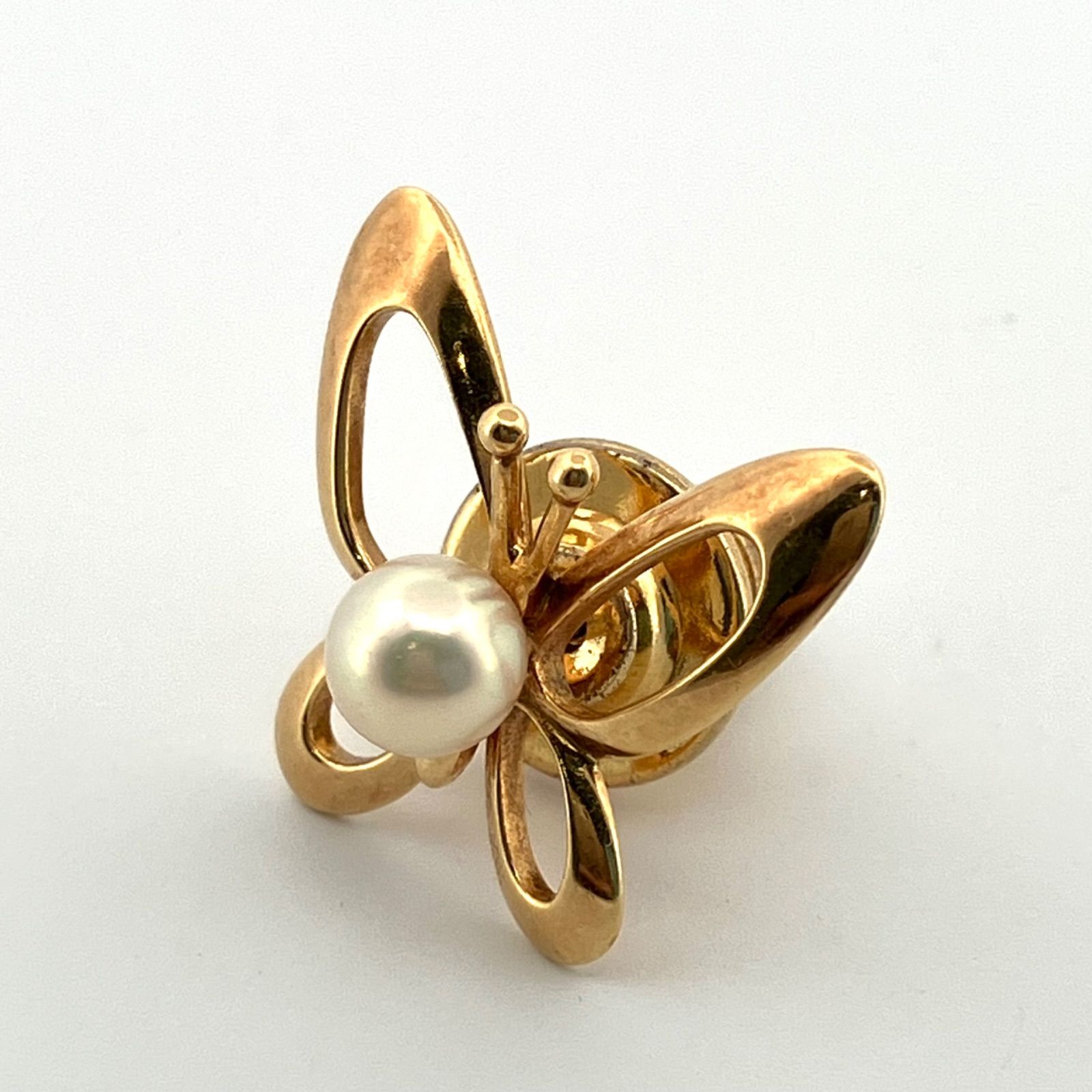 【美品】MIKIMOTO ミキモト　アコヤ真珠　タツノオトシゴ　ブローチ MIKIMOTO【ミキモト】K18アコヤパールブローチ (NO.61644-B