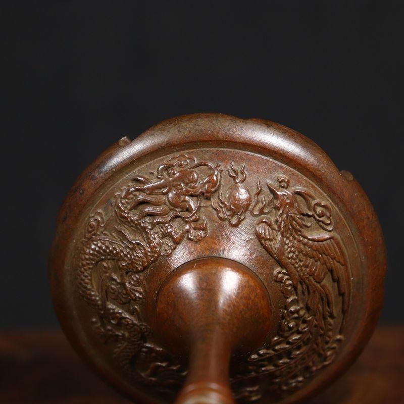 銅製 香炉 龍鳳博山香り炉 檀香炉 茶道具 香道具 装飾品 工芸品