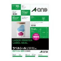 レーザープリンタ用ラベルシール 光沢フィルム 透明 ノーカット １００枚28427 エーワン