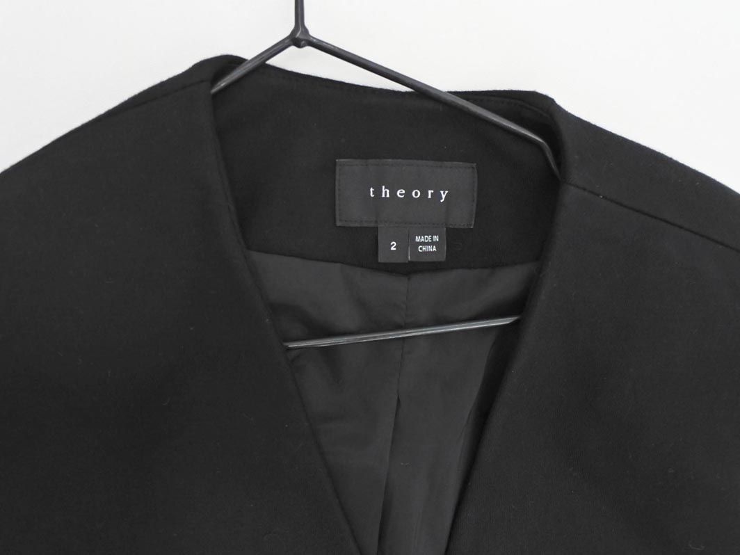 2024AW❗️セオリーリュクス ノーカラージャケット黒36定価5.3万