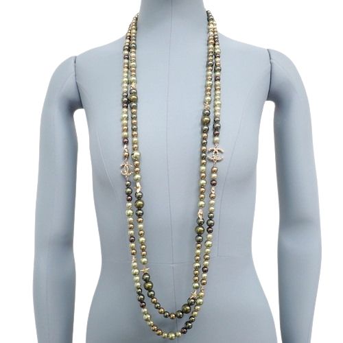 CHANEL(シャネル) フェイクパール 二連 ロングネックレス ネックレス