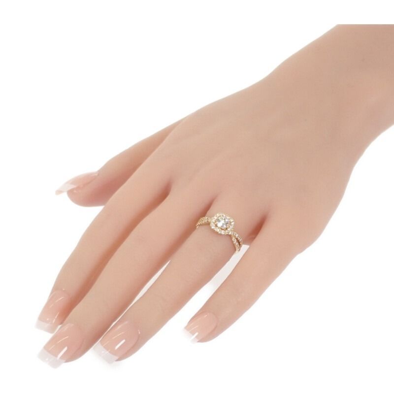 【no brand】デザインジュエリーハーフリング K18イエローゴールド12号 no brand】デザインジュエリーリング K18イエローゴールド 12号 no