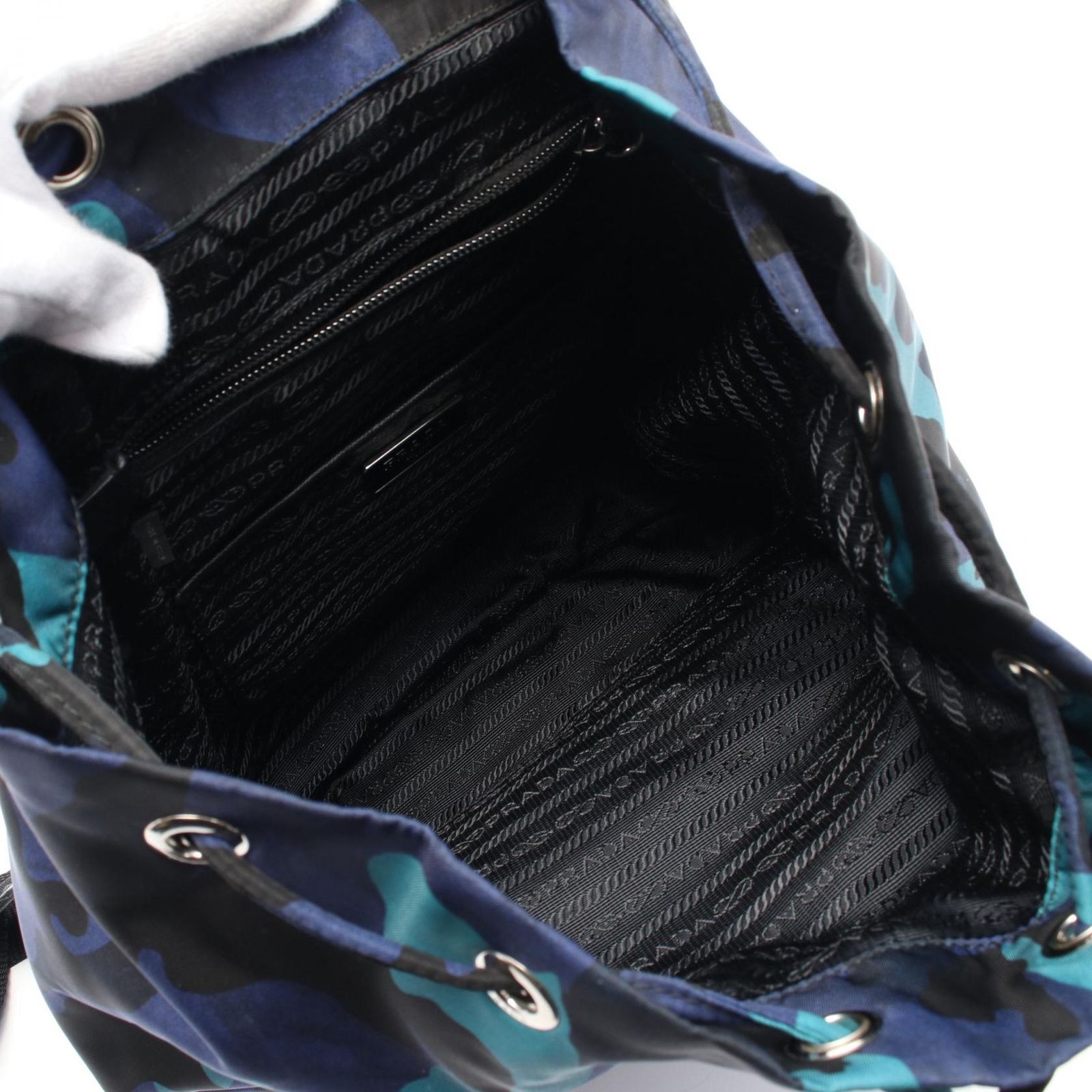 プラダ PRADA リュックサック バックパック TESSUTO CAMOUFL ブルー