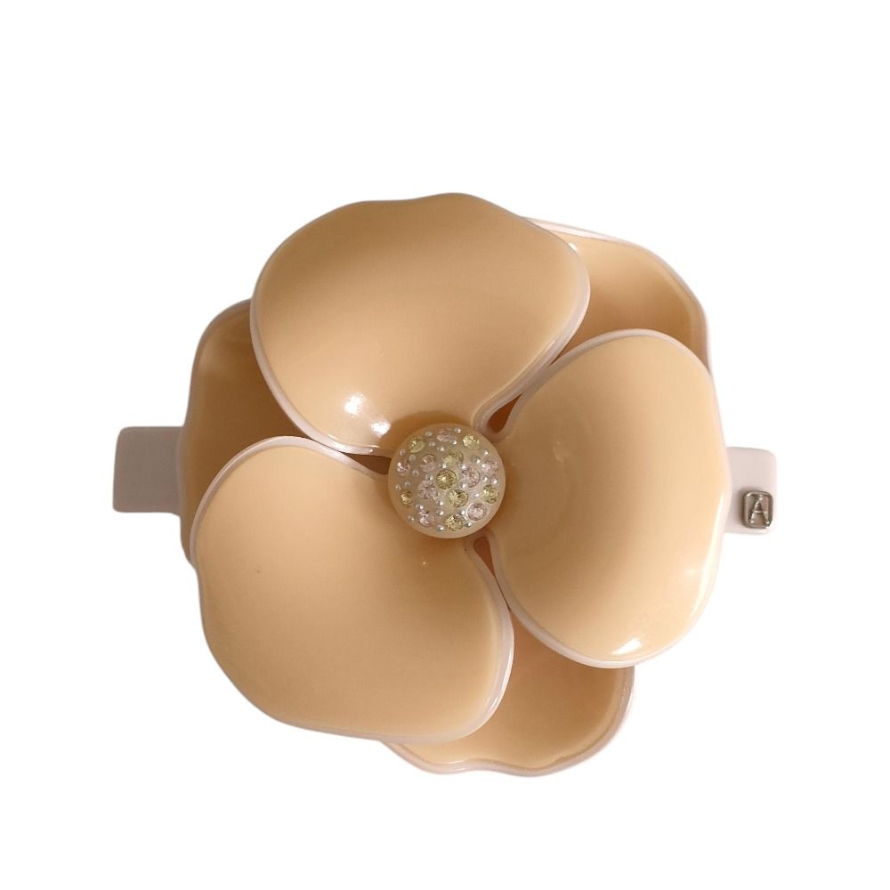 美品 貴重 アレクサンドルドゥパリ パレッタ 9cm花 ベージュ ゴールド 美品 貴重 アレクサンドルドゥパリ パレッタ 9cm花 ベージュ