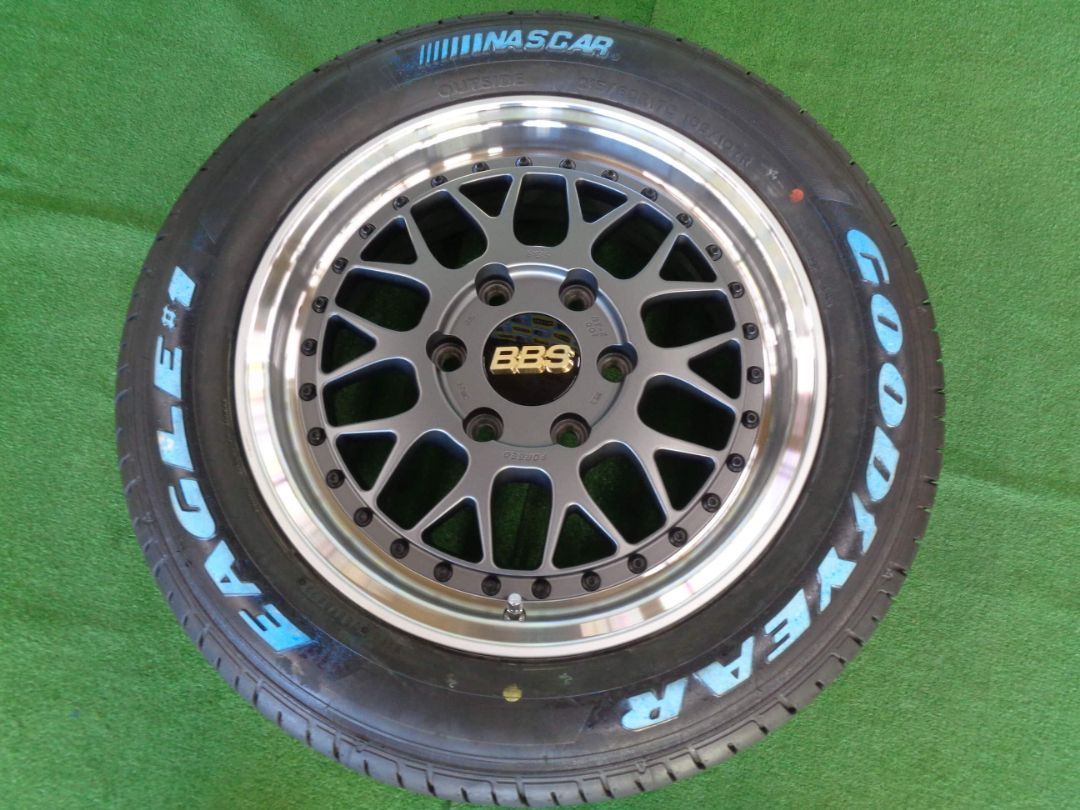 美品　BBS　RT-X001　6.5J-17　6H139.7　+38　グッドイヤー　ナスカー　215/60R17　ハイエース　即納　希少ホイール　中古セット　神奈