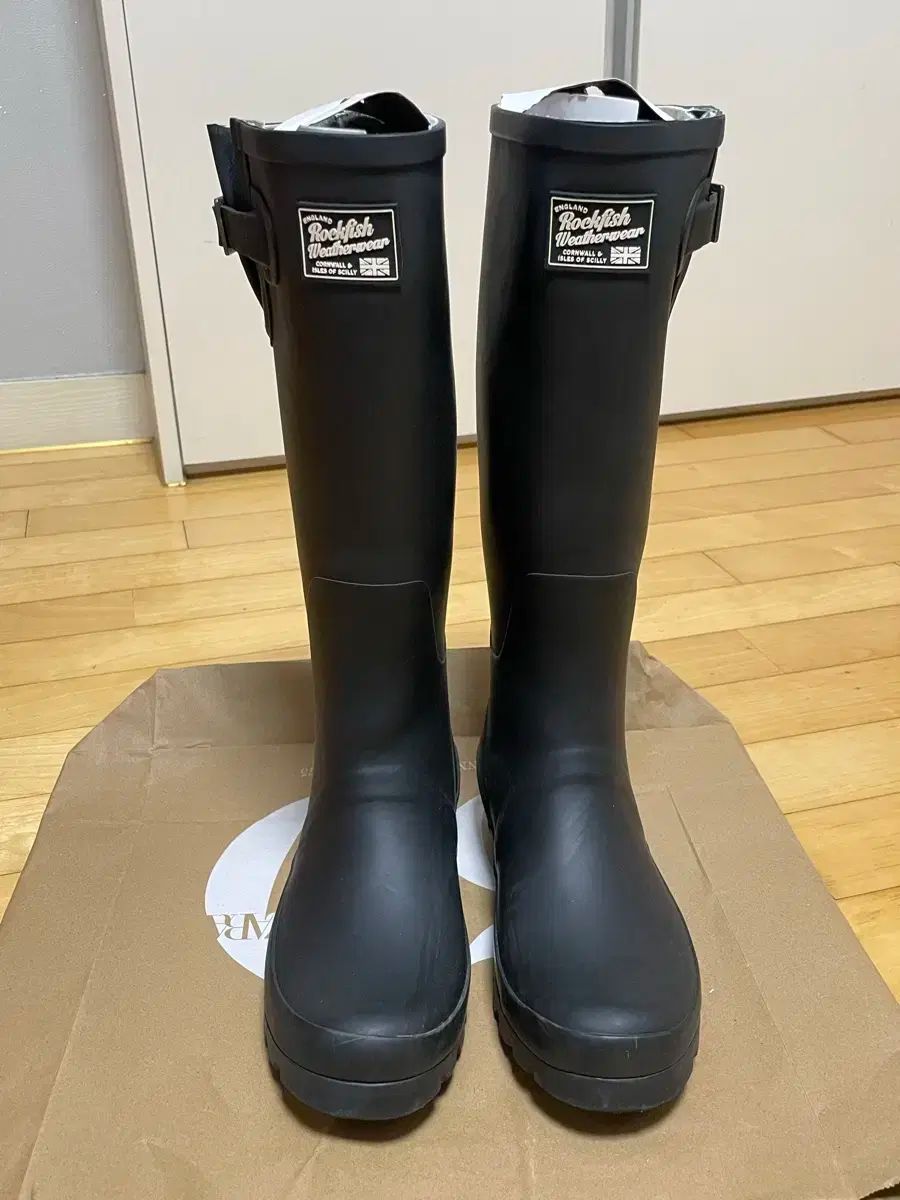 ROCK FISH ロックフィッシュ レインブーツ ロング 黒 6 サイズ 250 ー 255 ほぼ