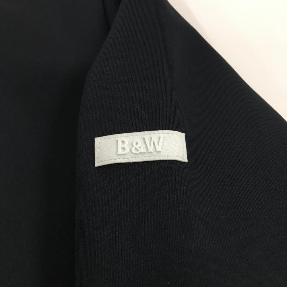 【新品未使用タグ付き】Black&white ゴルフ服　レディース服ワンピースL 超美品】ブラックアンドホワイト ハイネックワンピース 黒×白
