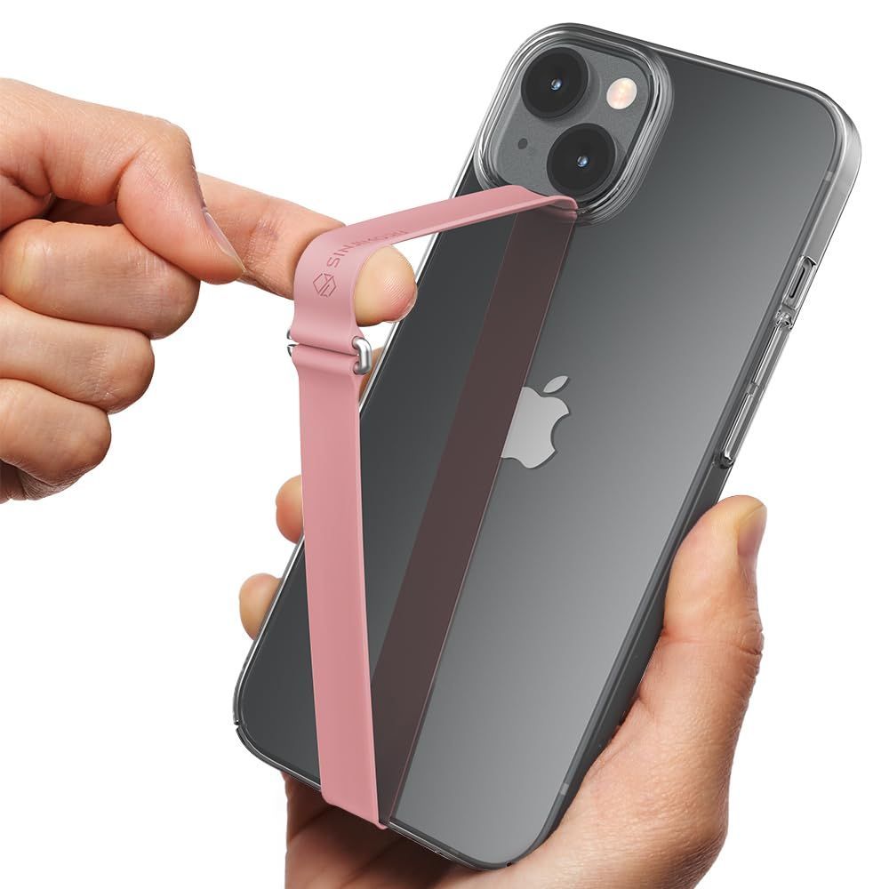 【在庫処分】全機種対応スマホグリップ。Sinji スマホケースに引っ掛けるiPhoneフィンガーストラップ Loop 片手操作簡単 落下防止 Clip ぴったりなフィット感のため三つのサイズオプション スマホバンド型スマホリング 伸びる携帯ストラップ、ワイヤレ