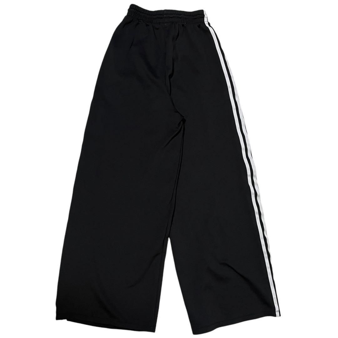 4829 adidas リラックスワイドレッグパンツ ブラック M - メルカリ 