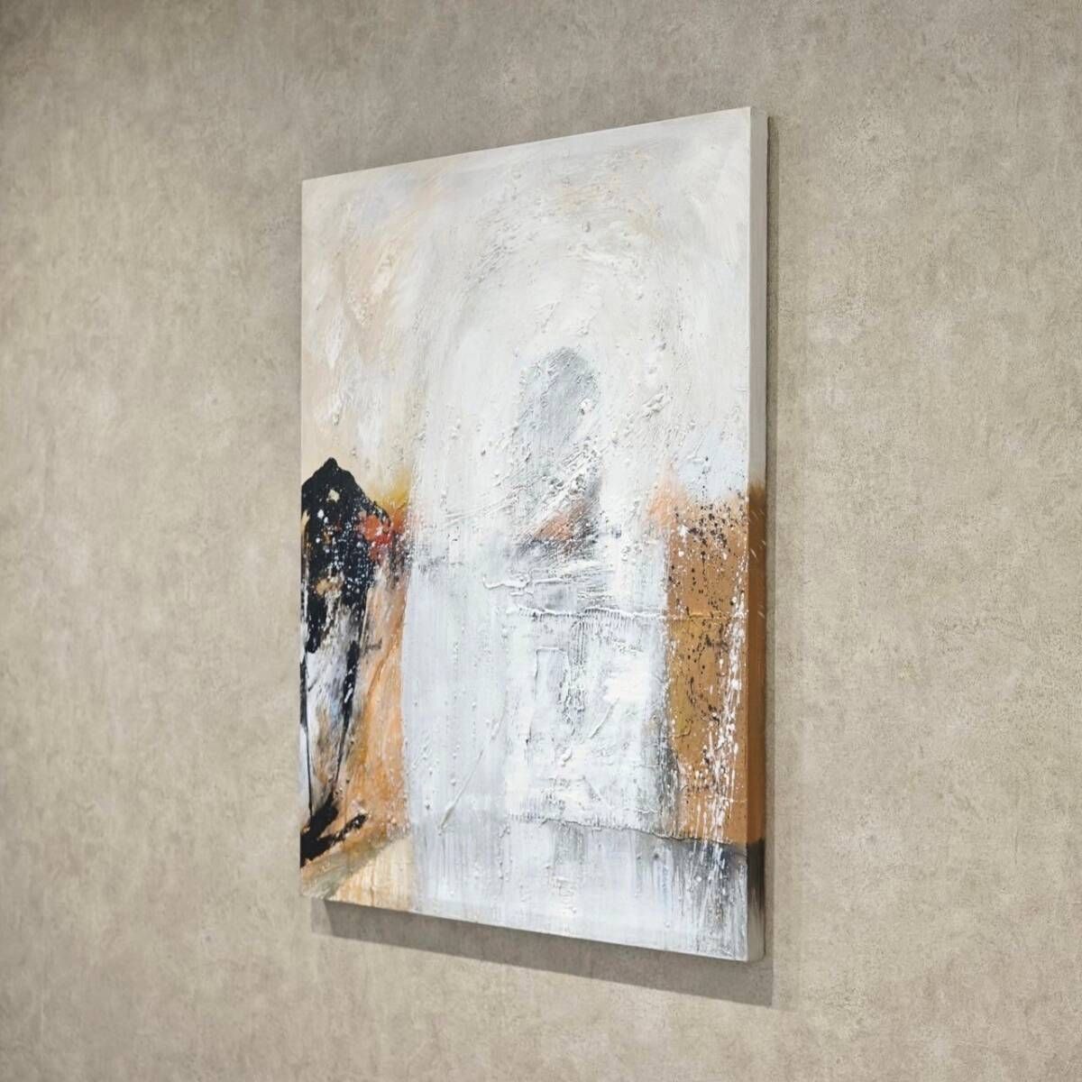 【地域限定送料無料】BoConcept アート　油絵 輸入品 油絵 抽象画 壁掛け アート 80×60 現代 美術 絵 モダン