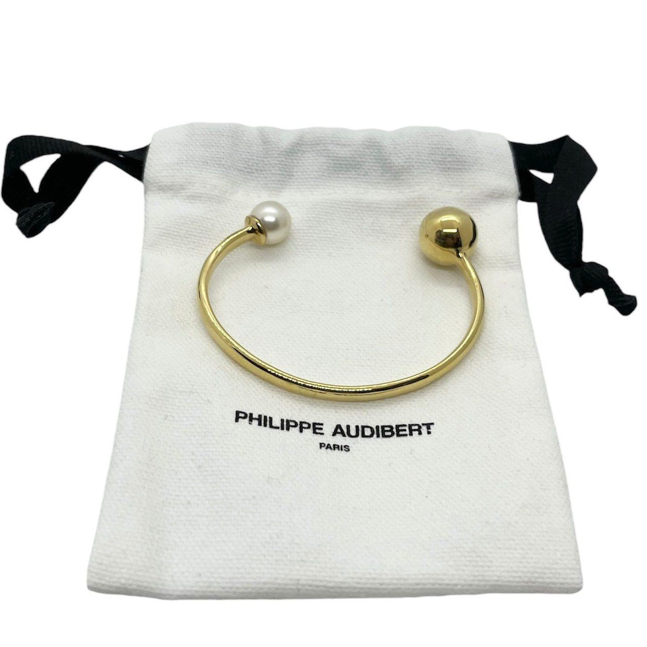 PHILIPPE AUDIBERT フィリップオーディベール UNITED ARROWS 別注 DINA F PL ゴールドバングル ブレスレット 3505