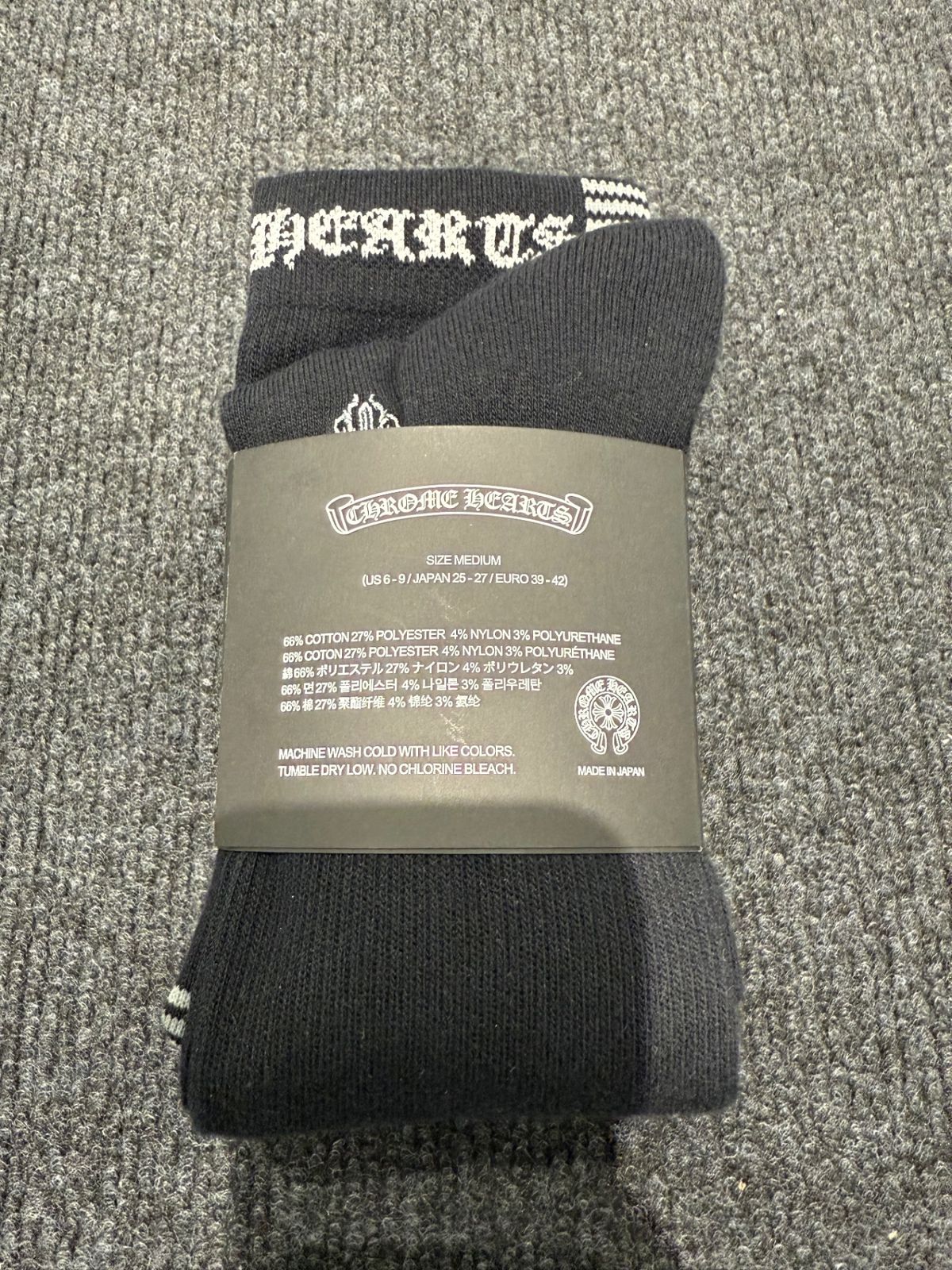 【新品未使用】Chrome Hearts ダガー ソックス Black Mサイズ MサイズChrome Hearts ダガー ソックス Black Chrome Hearts（ソックス