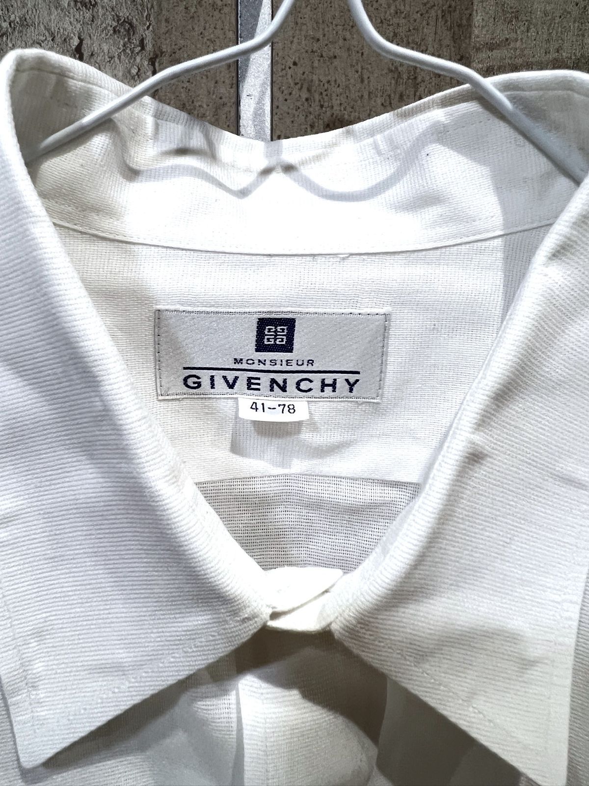 美品 GIVENCHY 長袖シャツ 白 GIVENCHY - ジバンシィ 日本製 総柄 長袖 シャツ ホワイト