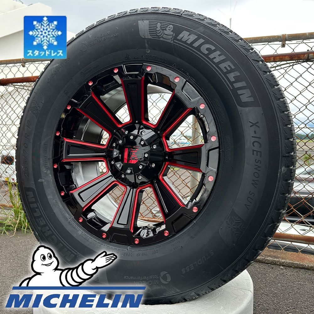 150系 プラド ハイラックス FJ パジェロ スタッドレスタイヤ ホイールセット 17インチ ミシュラン X-ICE SNOW SUV 265/70R17  DeathRock - メルカリ