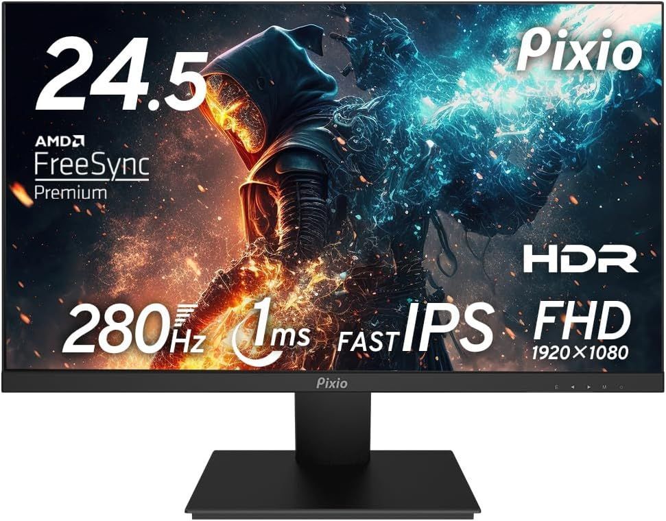 ジャンク Pixio PX259 Prime 24.5㌅ 付属品あり 通電確認済 ジャンク品】 Pixio PX259 Prime ゲーミングモニター 24.5インチ FHD