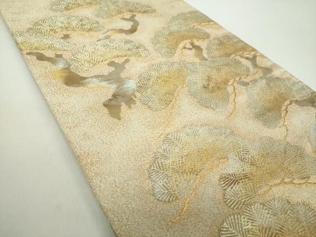 平和屋着物○綴れ 太鼓柄袋帯 松文 金銀糸 正絹 逸品 DAAY1340ps