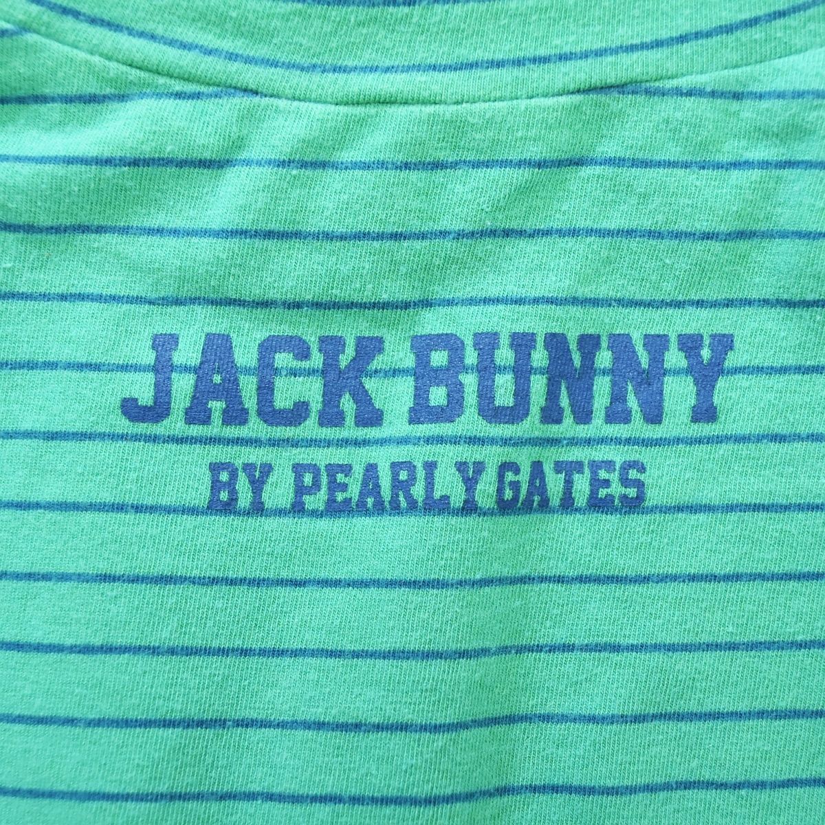 新品 ジャックバニー 長袖モックネック ボーダー グリーン Lサイズ（5） ジャックバニー 長袖モックネックカットソー <ボーダー> 263