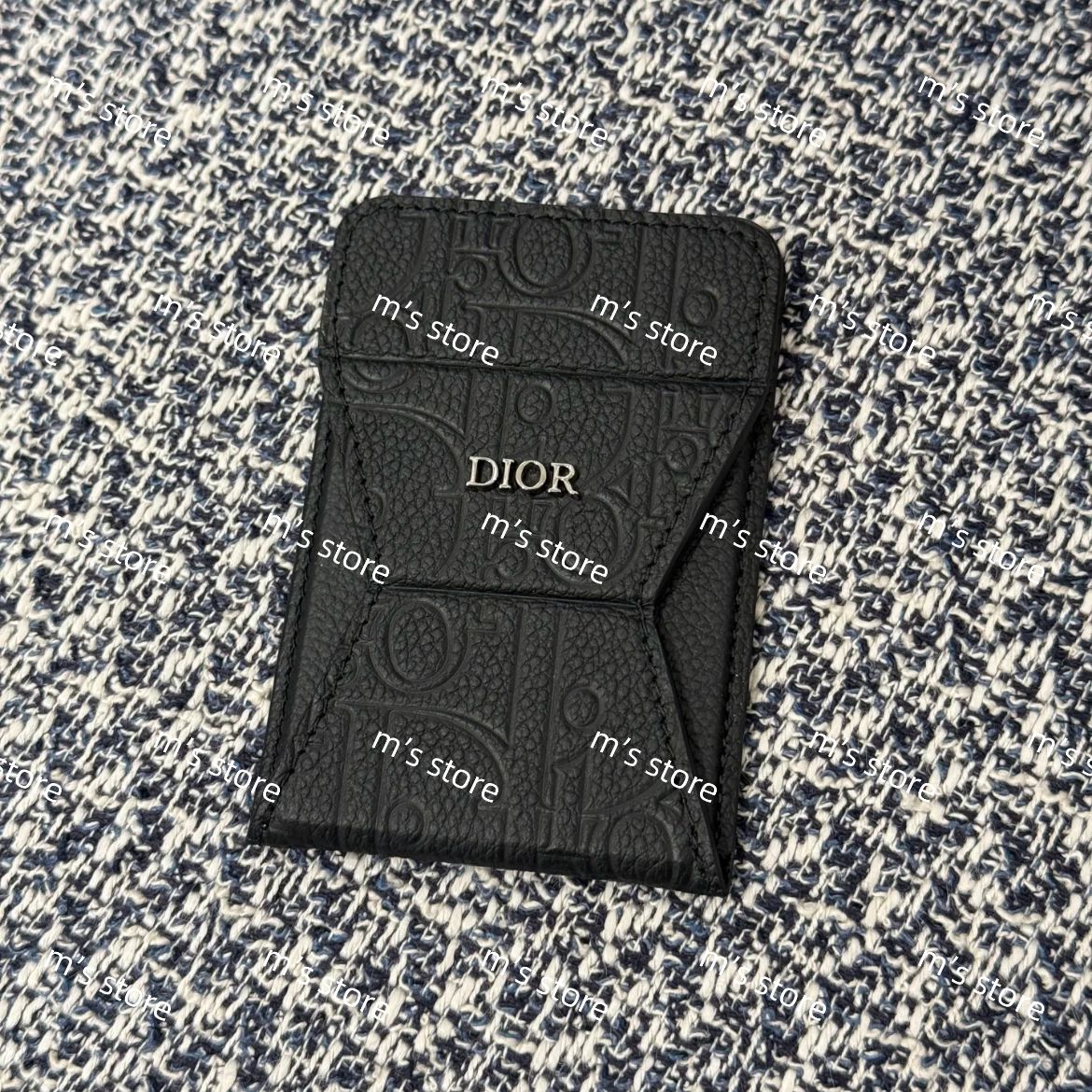 Christian Dior ディオール カードホルダー - マグネットフォンスタンド ディオール グラビティ レザー ブラック