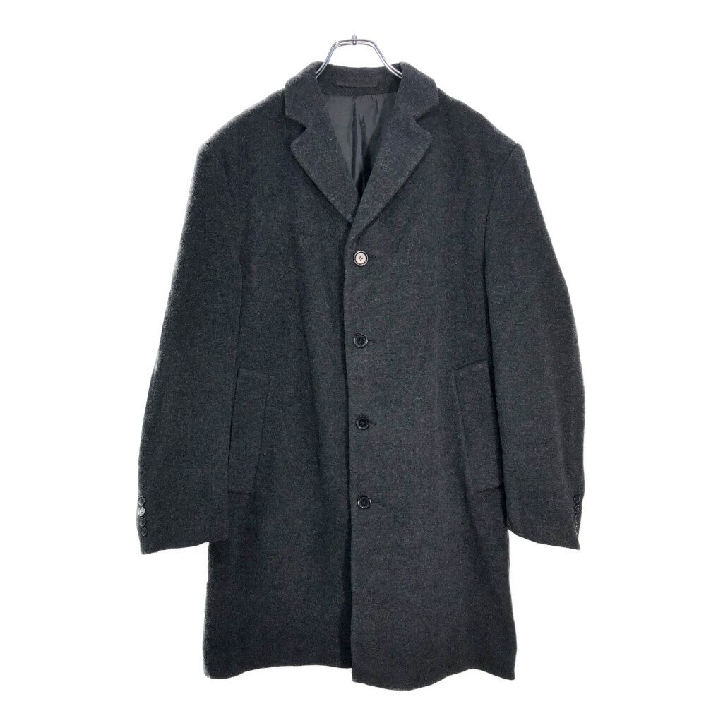 カシミヤ混 ウール チェスターフィールドコート グレー(メンズ 48)中古  