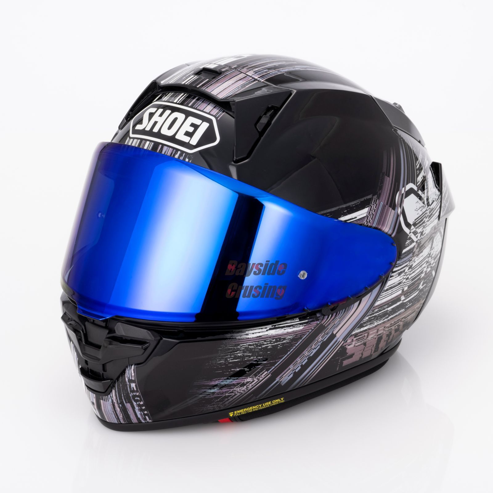 ブルー x-fifteen Z8 CWR-F2 スモークシールド ダークスモークシルバー CWR-F2 ⁄ SHOEI Z8・X-fifteen YAMASHIRO