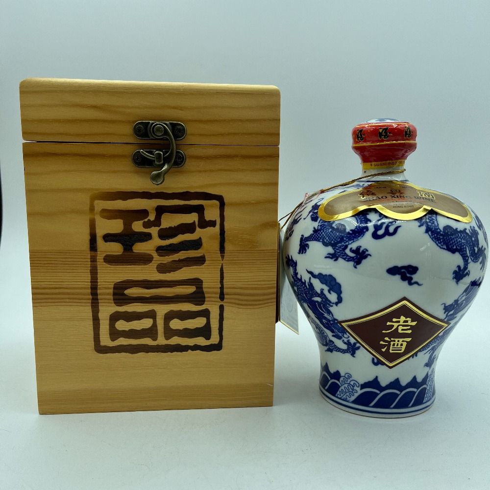 木箱紹興酒十二年 老酒花雕酒 三生中西酒業 600ml 18% 木箱 老酒