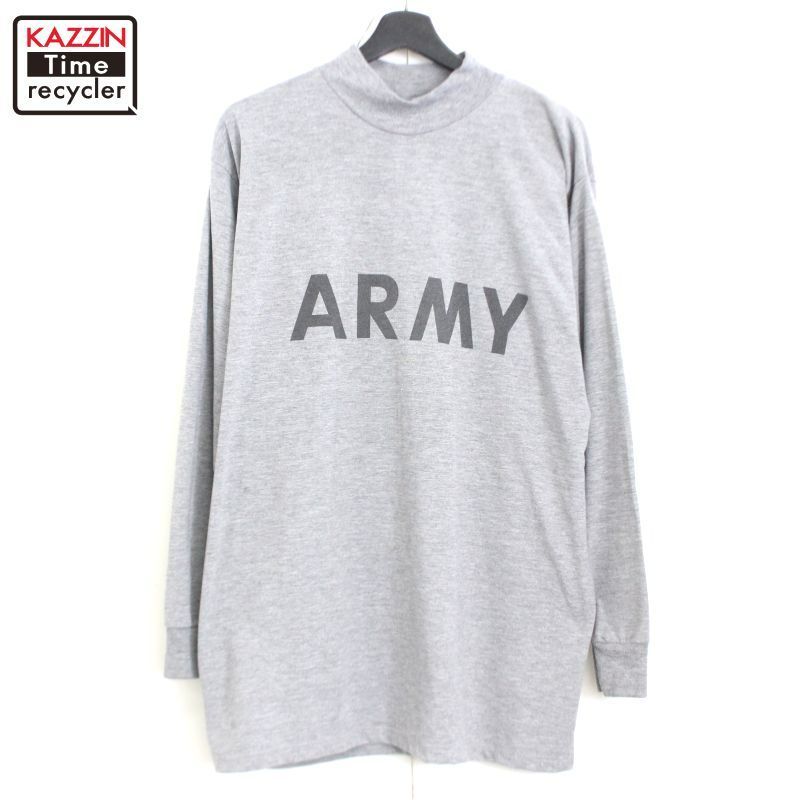 00s USA製 U.S.ARMY ミリタリー トレーニング 長袖Ｔシャツ メンズ L~XLサイズ相当 ビッグサイズ オーバーサイズ