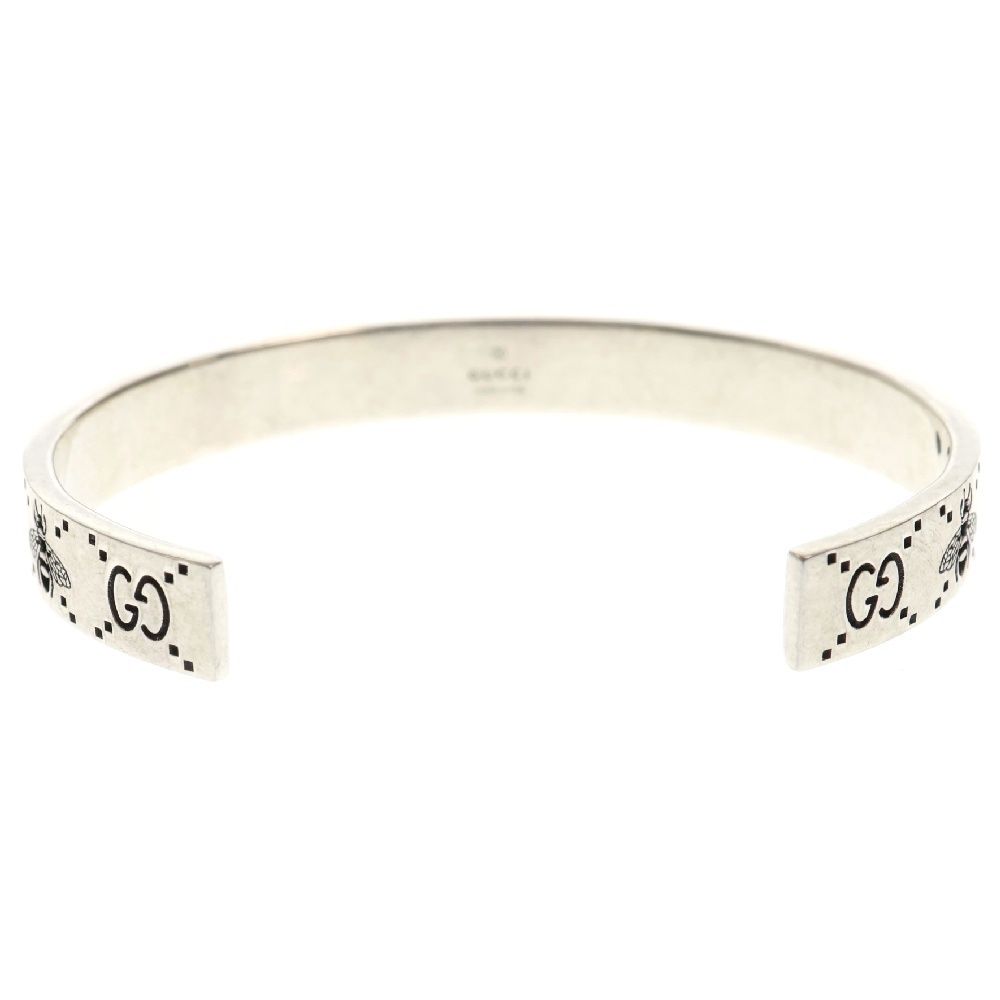 GUCCI (グッチ) GGロゴ 蜂 ビーデザイン バングル ブレスレット シルバー