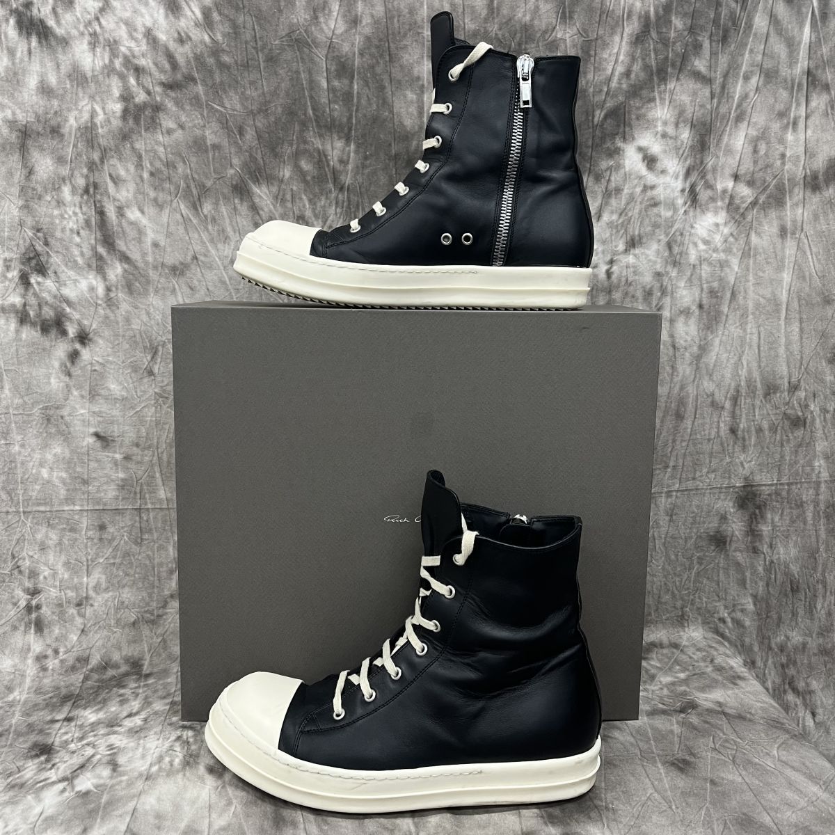 ３回程度着用43 リックオウエンス ラモーンズ スニーカーズ RICK OWENS ...