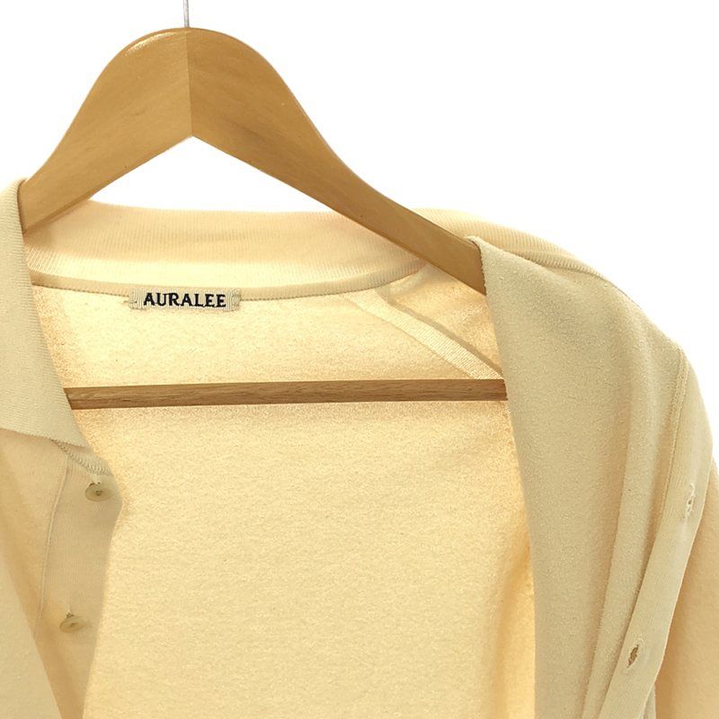 AURALEE / オーラリー | 2022SS | HIGH GAUGE COTTON PILE KNIT カーディガン | 1 | アイボリー | レディース AURALEE / オーラリー | 2022SS | HIGH GAUGE COTTON PILE KNIT