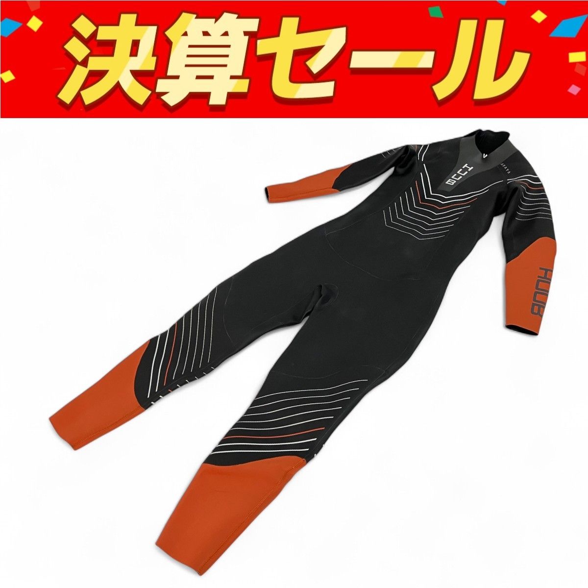 【美品】トライアスロン用ウェットスーツ ARAYA - Black/Orange HUUB/フーブ - 【日本限定】トライアスロン用ウェットスーツ