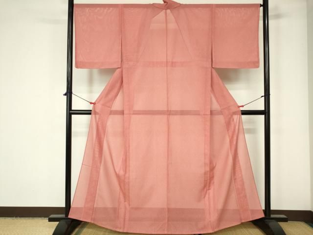 平和屋着物＊夏物 小紋 絽 流水文 洗える着物 未使用 DAAT5419sf