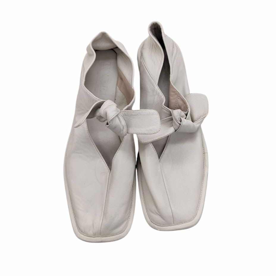 HEREU ヘリュー リボンレザーシューズ フラット イエロー 36