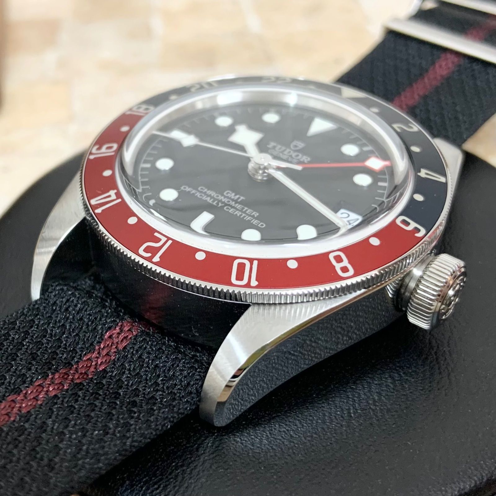 美品】TUDOR ブラックベイ GMT ファブリックストラップ メンズ腕時計 