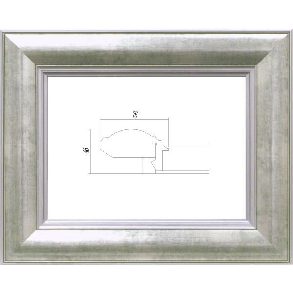 油絵用 額縁 軽量タイプ 樹脂製 3474 UVカットアクリル付 サイズ P6号 シルバー - メルカリ