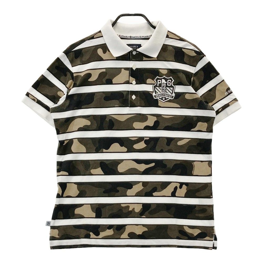 PEARLY GATES カモフラ柄　size6 ポロシャツ 早い者勝ちPEARLY GATES カモフラ柄 size6 ポロシャツ 大きいサイズ