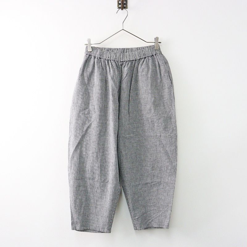 美品 オローネ TANDEYコットンリネン ギンガムチェック