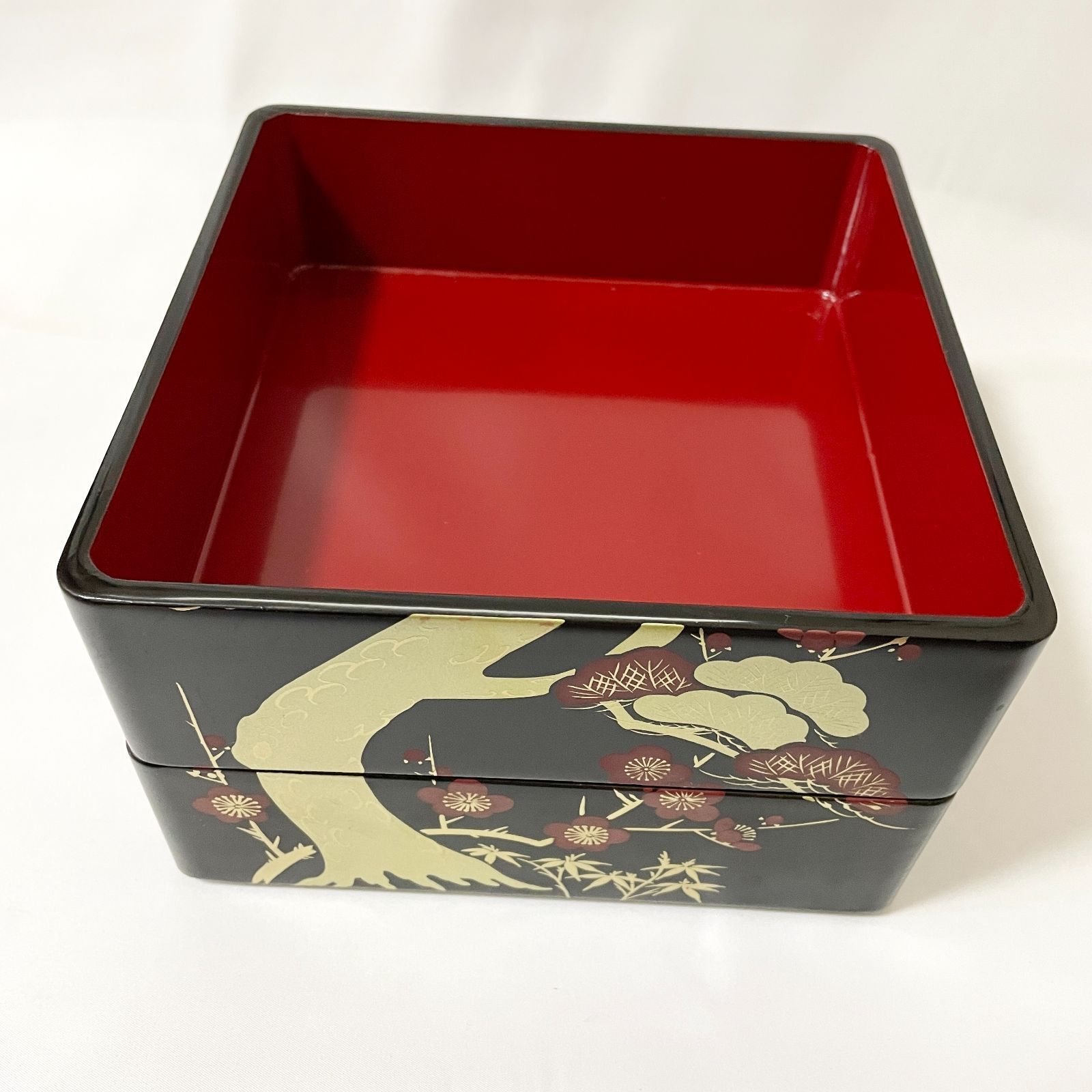 漆器 お重箱 漆塗り三段 重箱 S308 - メルカリ