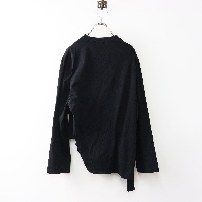 セシリーバンセン CECILIE BAHNSEN フロントリボン 長袖 カットソー 10∥ブラック ロンT トップス 薄手 クルーネック