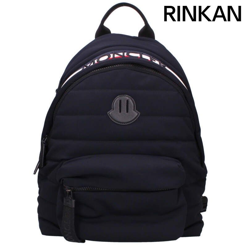 モンクレール Pelmo Backpack ロゴ刺繍トリコロールナイロンバックパック メンズ