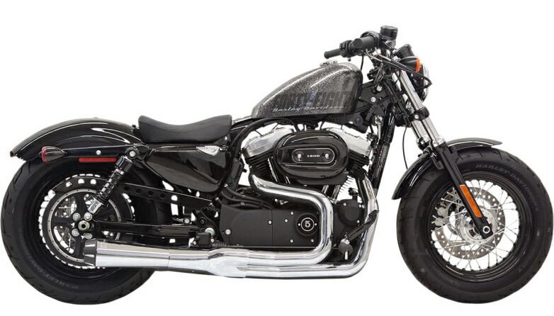 Bassani ロードレイジII MEGA POWER 2in1マフラー クローム 2014〜22年スポーツスター