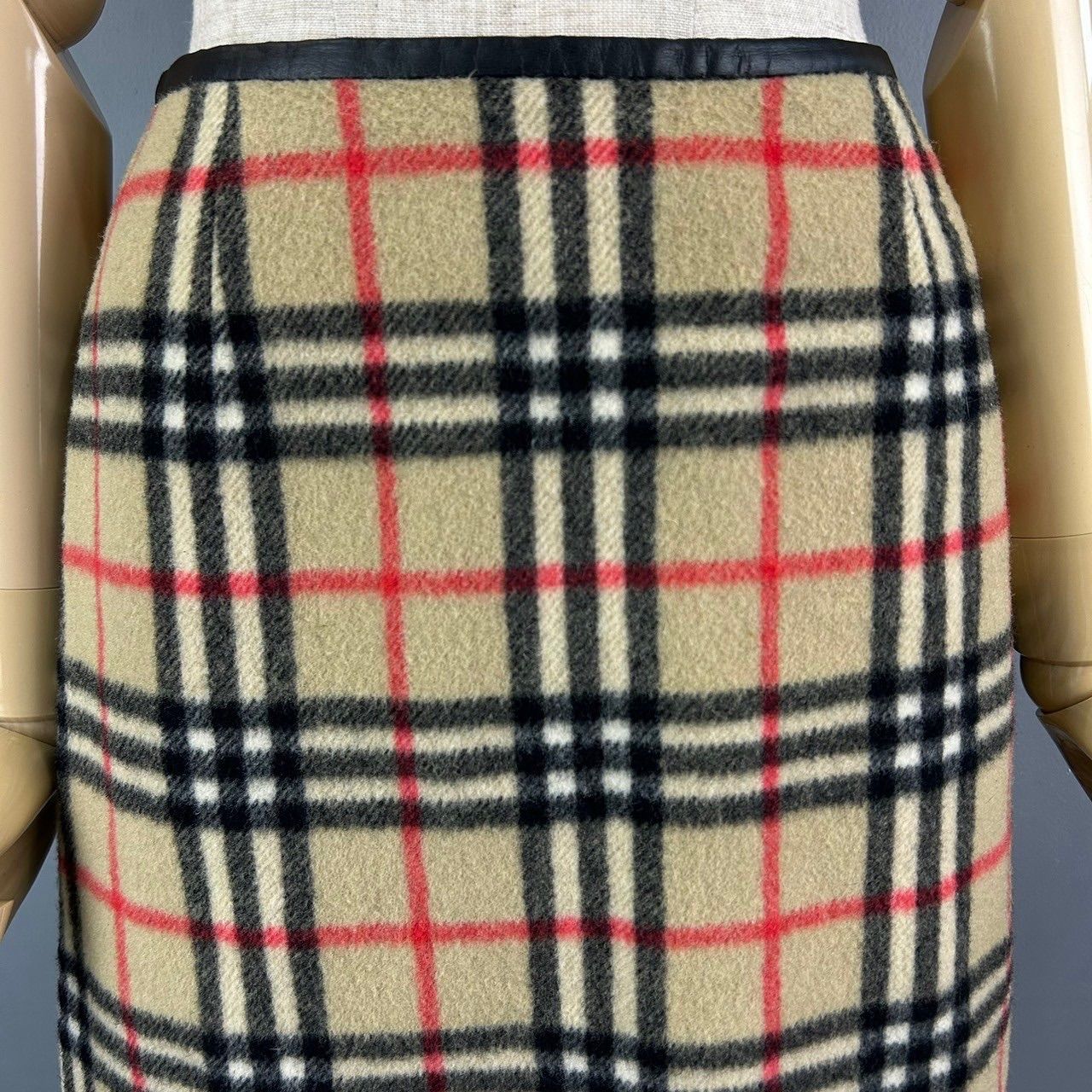 BURBERRYS バーバリー ウール スカート ノバチェック柄 ベージュ