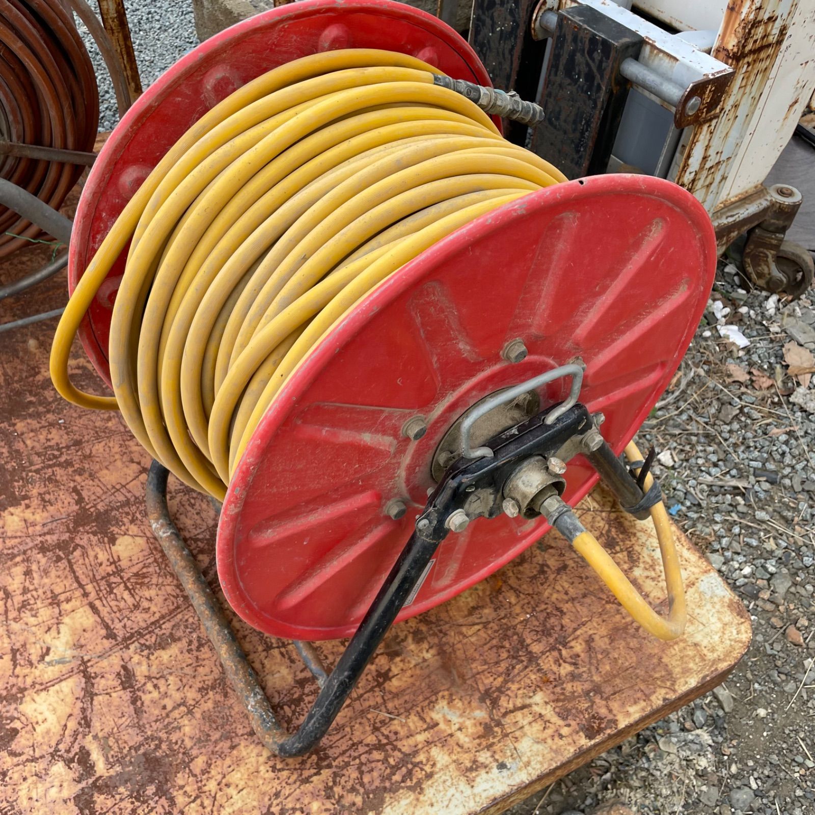 農業 50mホース ホースリール 中古