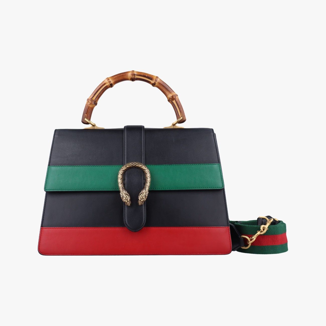 グッチGucciディオニュソスブラック×グリーン×レッドレザー421999E019267976
