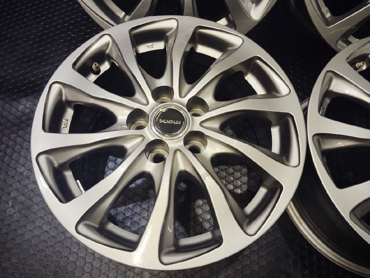 BS BRIDGESTONE BALMINUM バルミナ 社外ホイール 15インチ 4本 6.5J5HPCD100 40 トヨタ 設計 プリウス等 VHR101