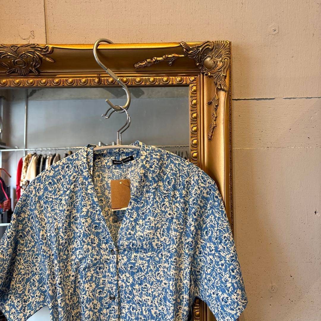 NOMBRE IMPAIR 緑模様 長袖ワンピース NOMBRE IMPAIR（ノンブル