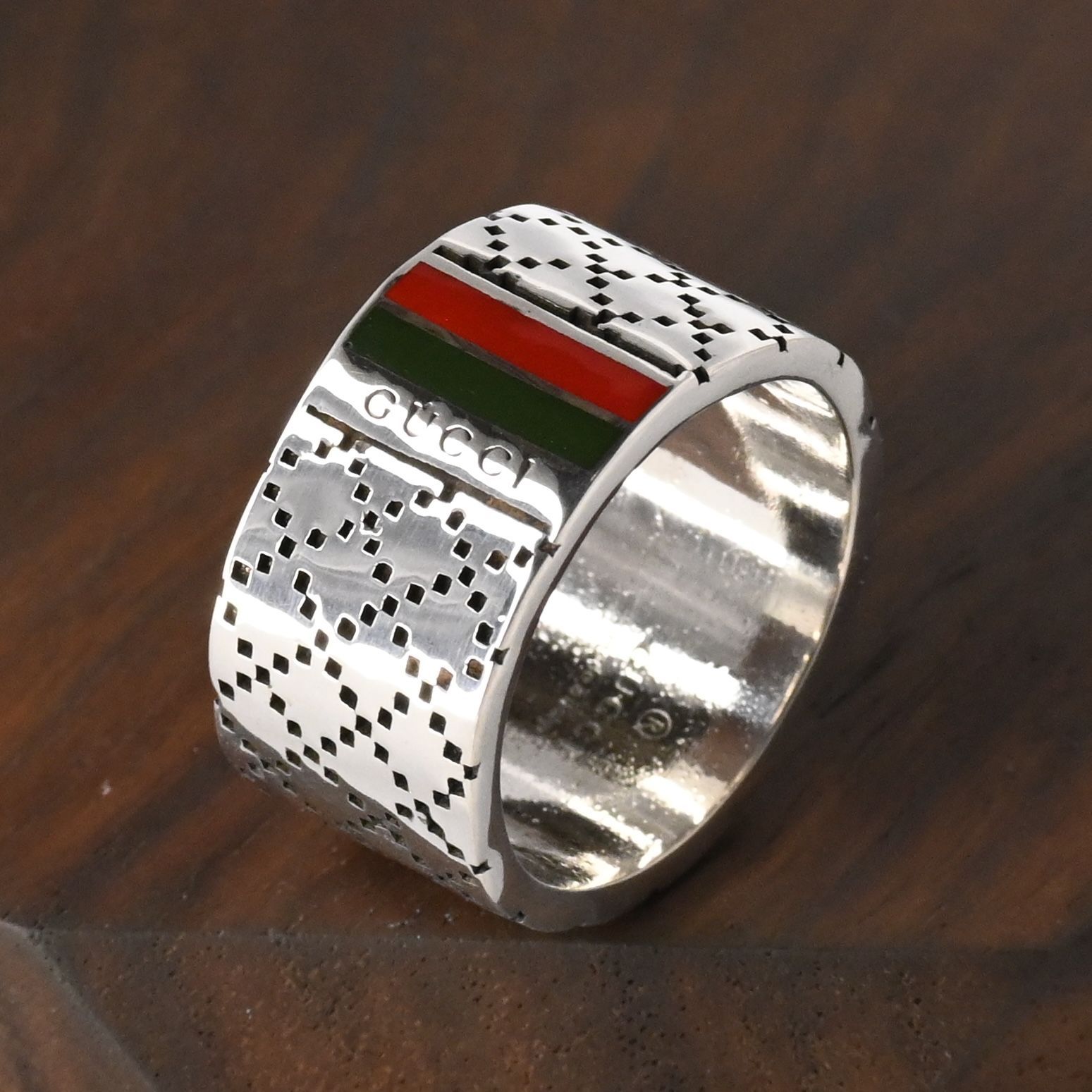 研磨済】GUCCI ディアマンティッシマ リング 16~17号 シルバー