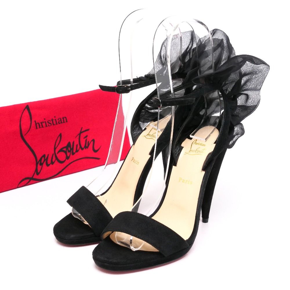 Christian Louboutin クリスチャンルブタン Jacqueline 120 ミュール サイズ36 サンダル 靴 フリル イタリア製 20250523|RA4889