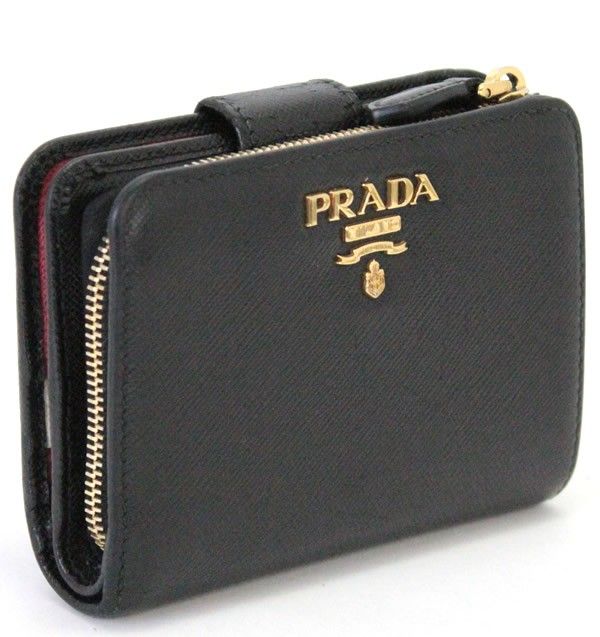プラダ PRADA サフィアーノ 二つ折り コンパクト財布 サフィアーノ  