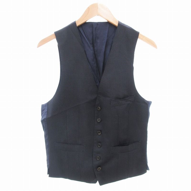 【極美品】ポールスミスコレクション　ベスト ポールスミス PAUL SMITH 美品 ベスト ジレ シルク混 M 紺
