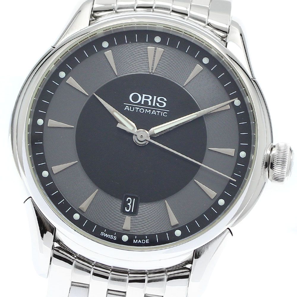 オリス ORIS 7591 アートリエ デイト 自動巻き メンズ_907581